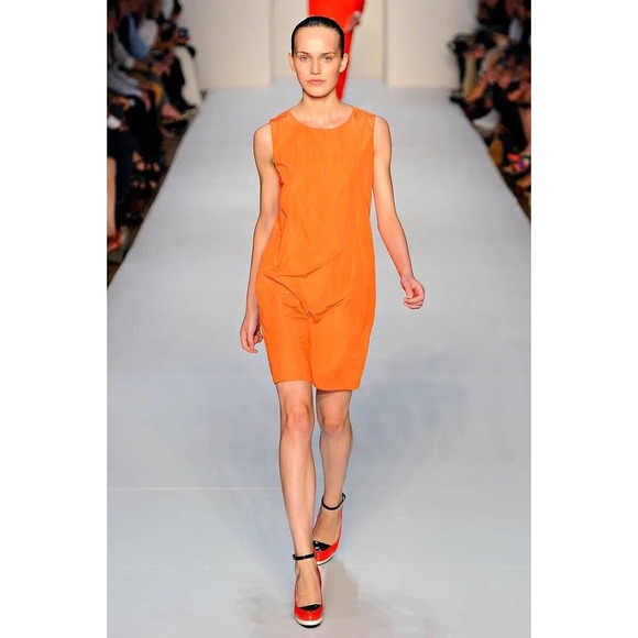 MARC by MARC JACOBS Taffeta Shift Dress Blue Sz L Sleeveless Pockets - Picture 3 of 7